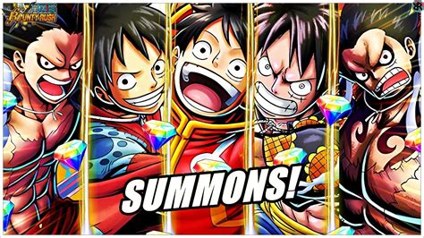 Summons Por Todos Los Luffys Del Juego One Piece Bounty Rush Youtube