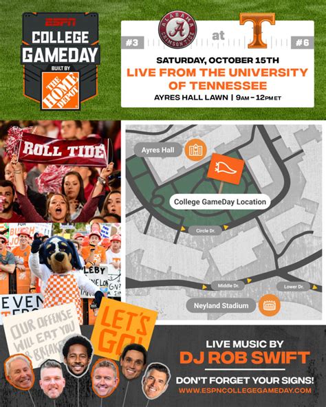 Espns College Gameday Built By The Home Depot Returns To Knoxville