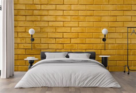 Buy Gold Brick Wallpaper Online In India Magic Decor