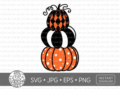 Pumpkin SVG Halloween Pumpkin SVG Thanksgiving Stacked Etsy