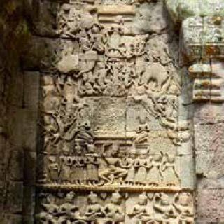 Detail Of Buddhist Relief Carving On The Eastern Gopura Of The Fourth