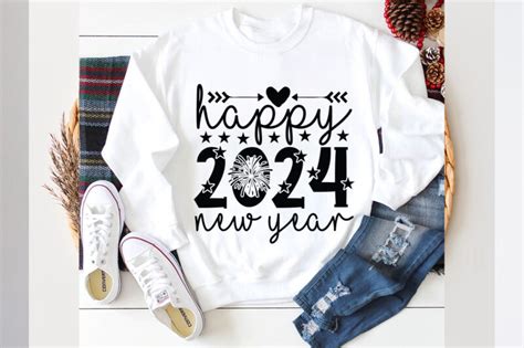 Happy 2024 new year SVG design, Happy 2024 new year SVG cut file, Happy ...