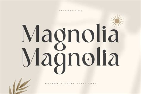 Magnolia Modern Display Serif Font Design Cuts