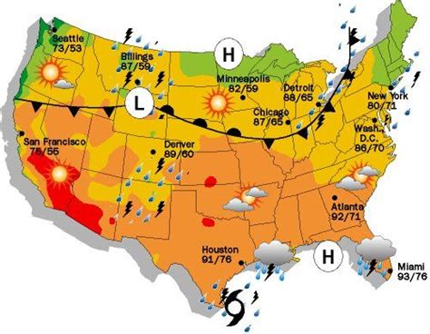 Simple Weather Maps For Kids