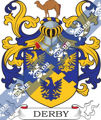 Derby Family Crest, Coat of Arms and Name History