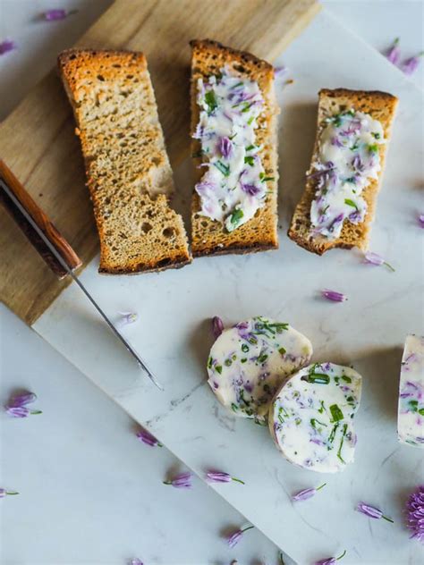 Beurre aromatisé à la fleur de ciboulette Recette maison