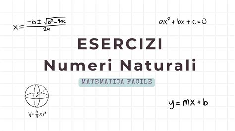 Esercizi Numeri Naturali Youtube