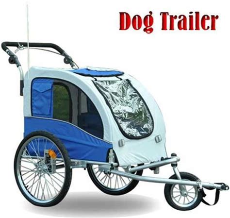 Affordable Variety / Pet Dog Stroller Bike Trailer with Suspension - Blue