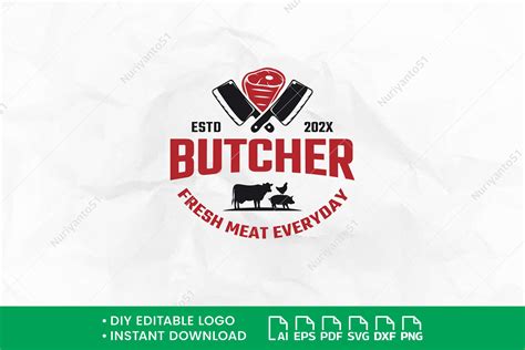 Butchery Butcher Meat Shop Logo Design Graphic By Nuriyanto51