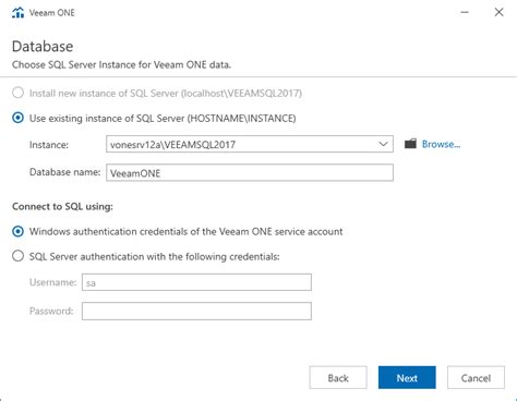 Step 9 Choose Microsoft SQL Server Veeam ONE Deployment Guide