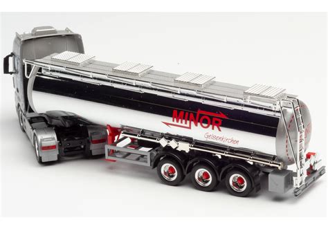 Herpa Man Tgx Xxl Euro C Chromtank Sattelzug Minor