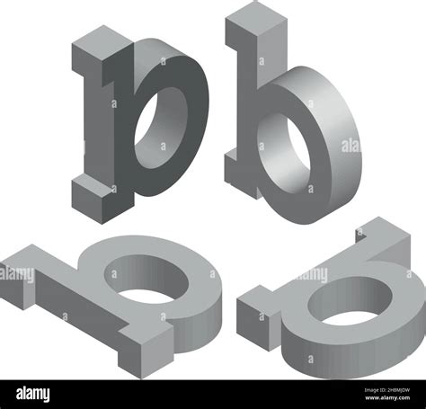 Isometric Letter B Template For Creating Logos Emblems Monograms