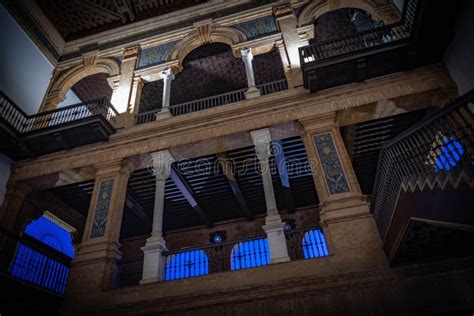 Spanish Square (Plaza De Espana) in Seville at Night Stock Photo ...