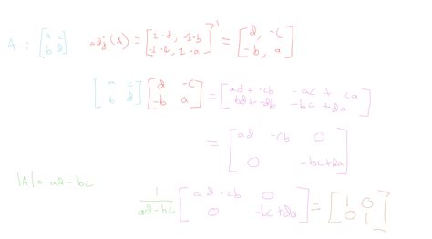 Matrices Why Does A 1 Frac 1 A Cdot Operatorname Adj A