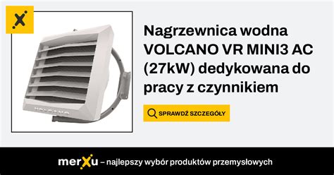 Vts Nagrzewnica Wodna VOLCANO VR MINI3 AC 27kW Dedykowana Do Pracy Z