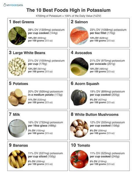 Top 10 Foods Highest In Potassium Salute Vitamine Minerali