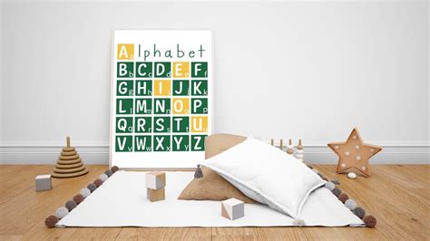 ABC Poster Alphabet Poster for Kids Nursery Decor Educational Wall Art Preschool Poster Home ...