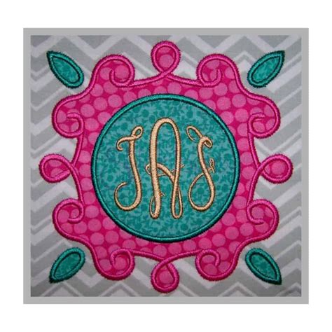 Circle Curls Applique Frame Stitchtopia