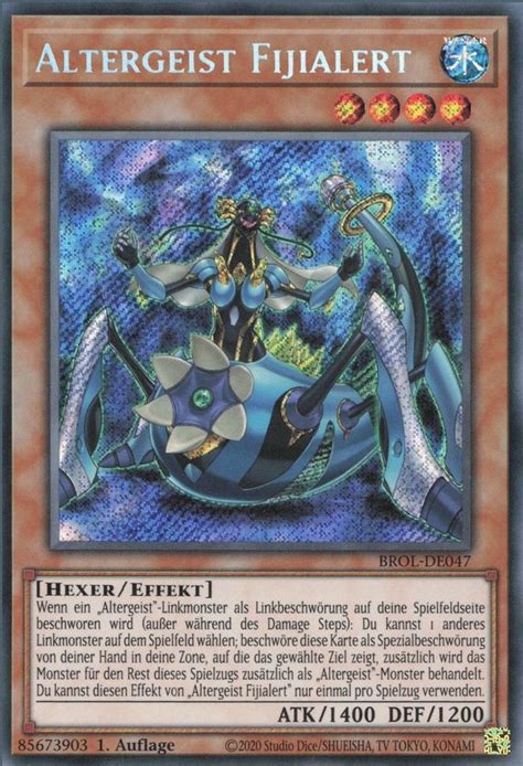 Recollectibles Sammelkarte Yugioh Karte Altergeist Fijialert Deutsch