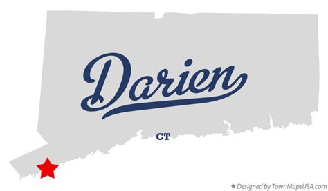 Map Of Darien Ct Connecticut