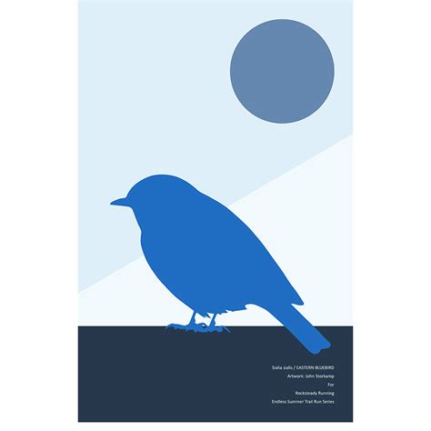 Rocksteady Running - Eastern Bluebird Poster