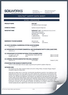 Soiltac Safety Data Sheet SST1507020 Soilworks Soil Stabilization