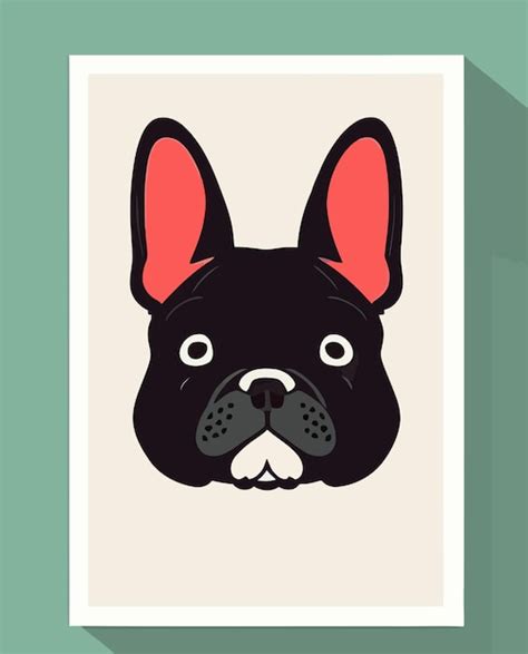 Premium Vector | Funny bulldog face isolated outlined vector illustration