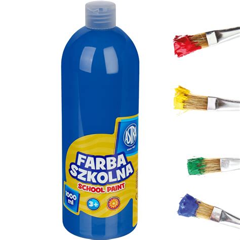 Astra FARBA SZKOLNA PLAKATOWA 1l Niebieska Ciemna 12665750045 Allegro Pl