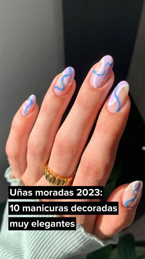 Uñas moradas 2023 10 manicuras decoradas muy elegantes Uñas moradas