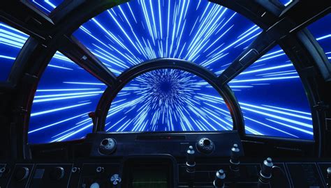 Millennium Falcon Cockpit Hyperspace Blue Wall Mural Etsy