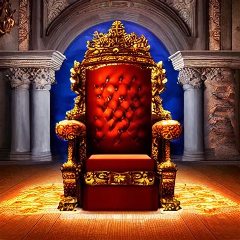 Hd Painting Of A King Sitting On A Throne In His Stable Diffusion