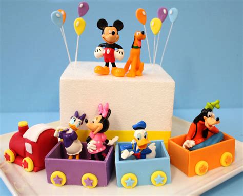 Fondant Mickey Inspired Train Cake Toppers Kit For Train Party Train