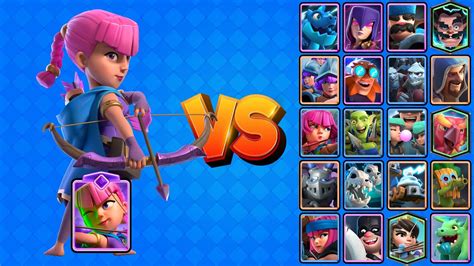 Arqueras Evolucionadas Vs Todas Las Cartas Clash Royale Youtube