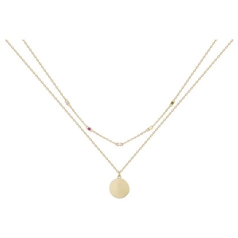 Collier fantaisie doubles chaînes femme carador en plaqué or avec