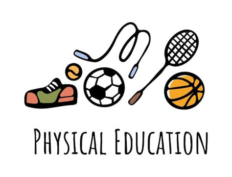 Premium Vector School Subject Doodle Physical Education