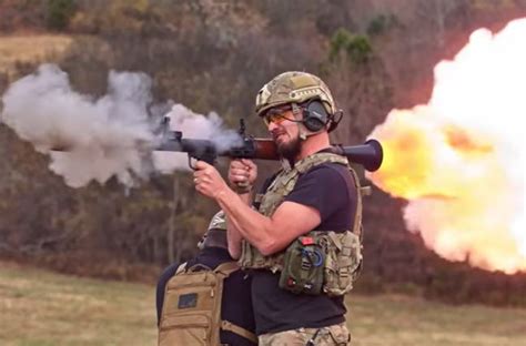 Horrifying Moment Rocket Launcher Explodes In Mans Face