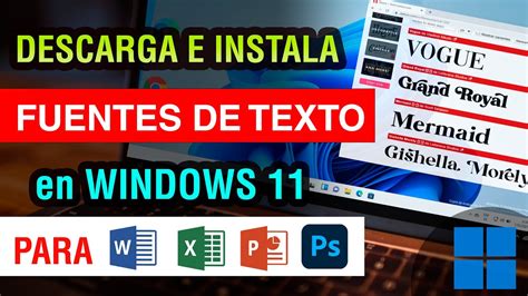 Como Instalar Fuentes En Windows 11 Y Usarlas En Word Excel Powerpoint