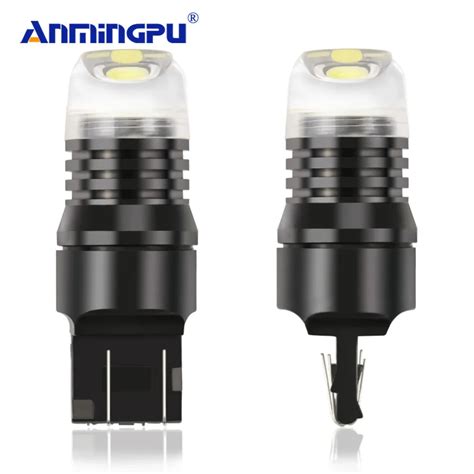 ANMINGPU 2Pcs Signal Lamp T20 7443 LED W21 5W Wy21w LED Bulb Car Brake