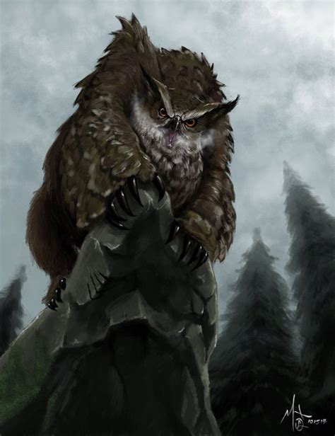 Owlbear By Chillier17 On Deviantart Creature Concept Art Creature