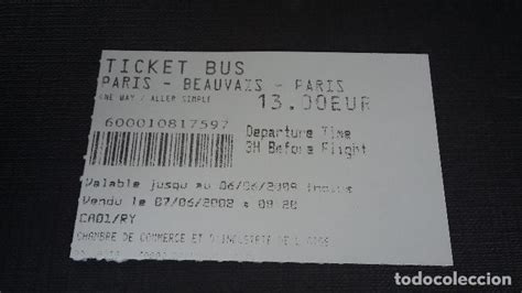 Billete Bus Paris Aeropuerto Beauvais Par Vendido En Venta