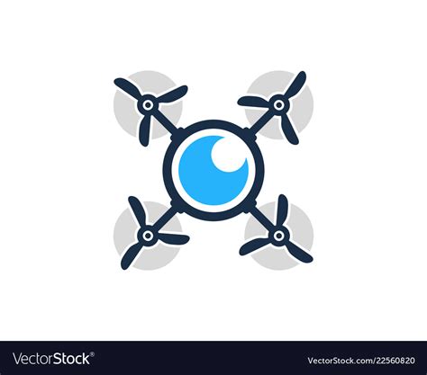 Drone Camera Logo Icon Design Royalty Free Vector Image