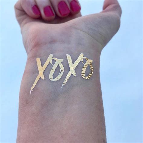 Bachelorette Tattoo Xoxo Tattoo Flash Tattoo Gold Tattoo Etsy