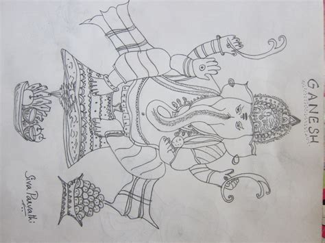 Ganesh Ji Pencil Drawing