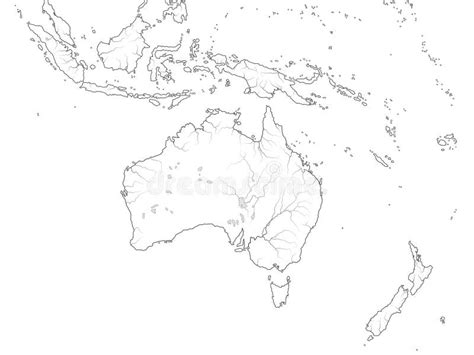 Blank Oceania Map