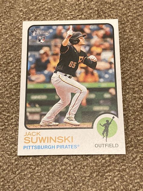 Jack Suwinski Topps Heritage High Number Rc Pittsburgh Pirates