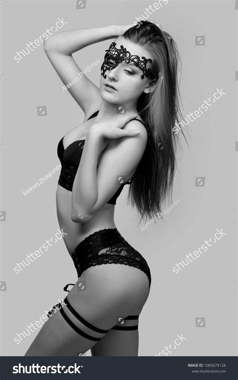 Sexy Woman Black Lingerie Gorgeous Figure Stock Photo 1085679128 Shutterstock