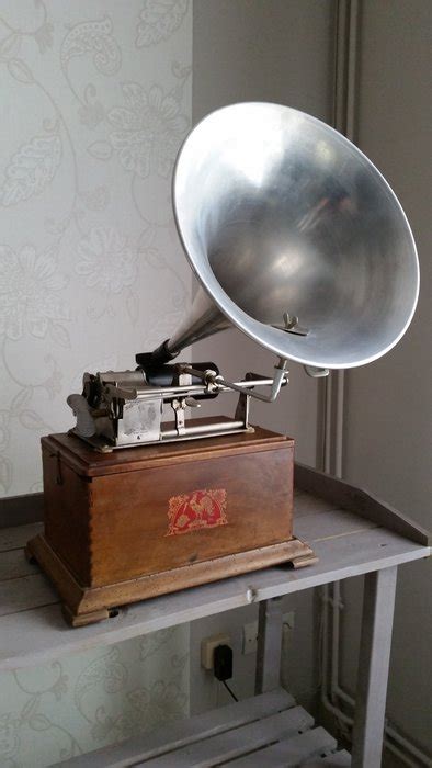 Ancien Phonographe Gramophone Pathé N ° 1 à Cylindre Je Chante Haut