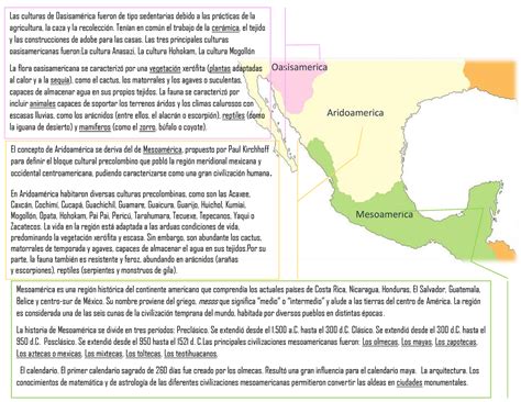 Áreas Culturales Del Mexico Antiguo Las Culturas De Oasisamérica Fueron De Tipo Sedentarias