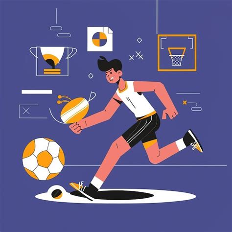 Ilustração vetorial 2d atividades esportivas e jogos olímpicos Vetor