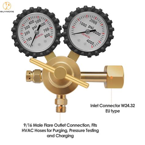 JJ Nitrogen Regulator With 0 600 PSI Delivery Pressure CGA580 Inlet